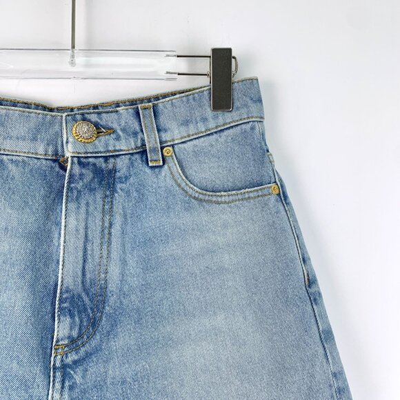Balmain Blue Distressed Denim Fringed Shorts XS Limited Edition Premium Cotton C - Picture 7 of 8